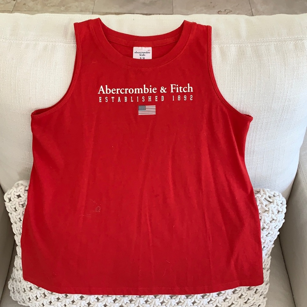 Gorgeous red Abercrombie tank top with American flag detail